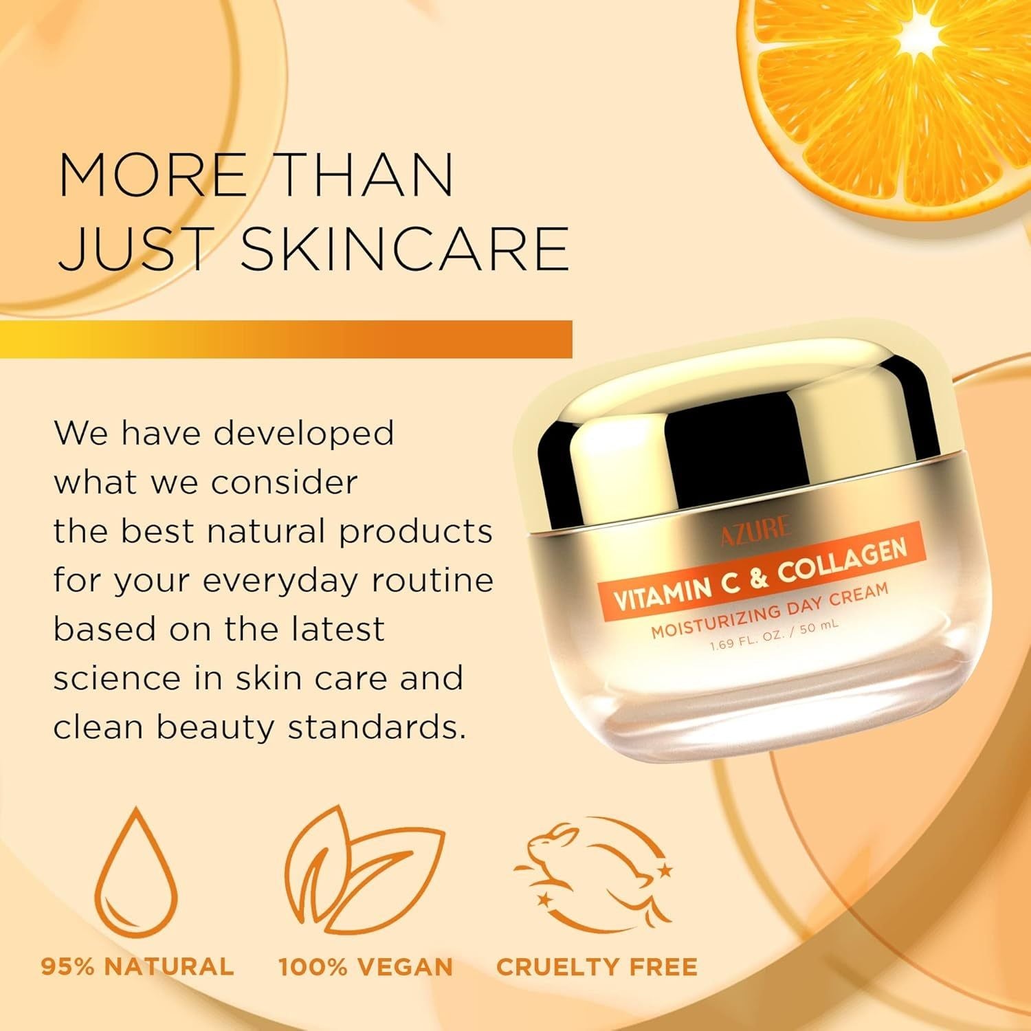 Azure Cosmetics Vitamin C & Collagen Moisturizing Day Cream – 50ml | Brightening & Firming Daily Hydration Azure Cosmetics Vitamin C & Collagen Moisturizing Day Cream – 50ml | Brightening & Firming Daily Hydration