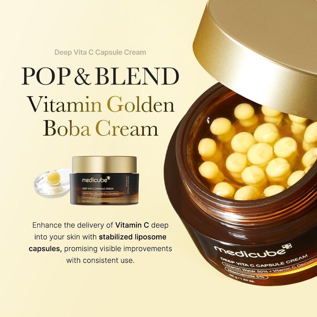 Medicube Deep Vita C Capsule Cream - 50ml | Brightening & Hydrating Vitamin C Cream Medicube Deep Vita C Capsule Cream - 50ml | Brightening & Hydrating Vitamin C Cream - Glam Global UKMedicube