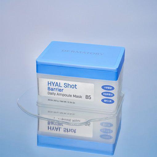 DERMATORY Hyal Shot Barrier Daily Ampoule Mask B5 – 30 Sheets | Intense Hydration & Radiance Boost DERMATORY Hyal Shot Barrier Daily Ampoule Mask B5 350ml (30ea) - Glam Global UKDERMATORY