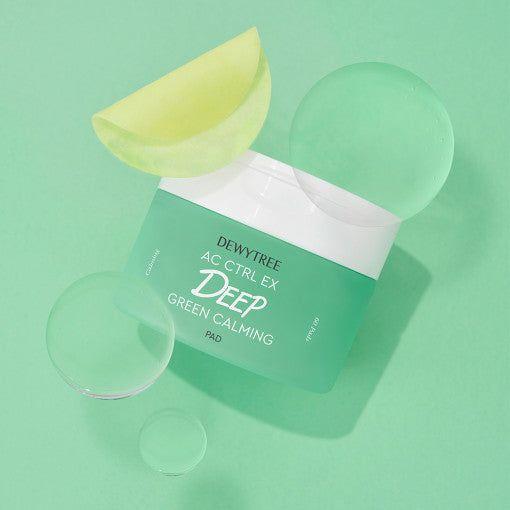 DEWYTREE AC Ctrl Deep Green Calming Pad - 180g (60 Pads) | Dual-Sided Soothing & Softening Care DEWYTREE AC Ctrl Deep Green Calming Pad - 180g (60 Pads) | Dual - Sided Soothing & Softening Care - Glam Global UKDEWYTREE