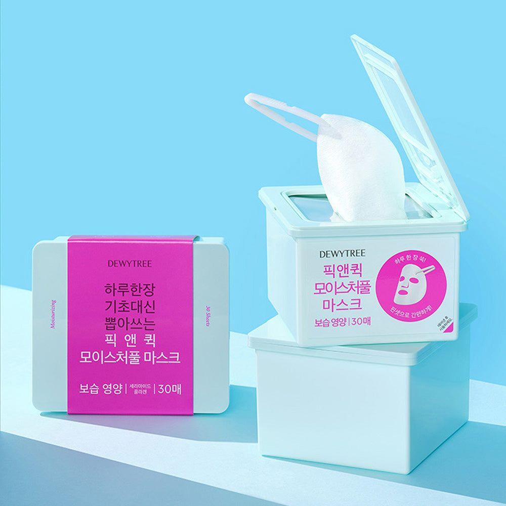 DEWYTREE PICK & QUICK Moisture Full Mask – 30 Count | Instant Hydration & Barrier Protection DEWYTREE PICK & QUICK Moisture Full Mask 30 Count - Glam Global UKDEWYTREE