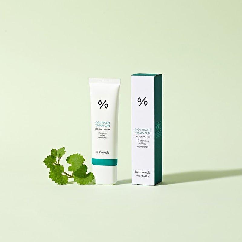 Dr.Ceuracle Cica Regen Vegan Sun SPF50+ PA++++ – 50ml | Vegan Chemical Sunscreen with Soothing Cica Barrier Dr.Ceuracle Cica Regen Vegan Sun SPF50+ PA++++ - 50 ml - Glam Global UKDr.Ceuracle