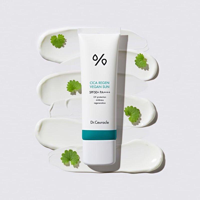 Dr.Ceuracle Cica Regen Vegan Sun SPF50+ PA++++ – 50ml | Vegan Chemical Sunscreen with Soothing Cica Barrier Dr.Ceuracle Cica Regen Vegan Sun SPF50+ PA++++ - 50 ml - Glam Global UKDr.Ceuracle
