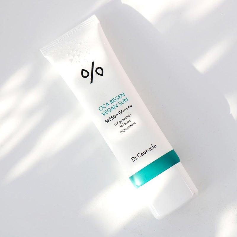 Dr.Ceuracle Cica Regen Vegan Sun SPF50+ PA++++ – 50ml | Vegan Chemical Sunscreen with Soothing Cica Barrier Dr.Ceuracle Cica Regen Vegan Sun SPF50+ PA++++ - 50 ml - Glam Global UKDr.Ceuracle