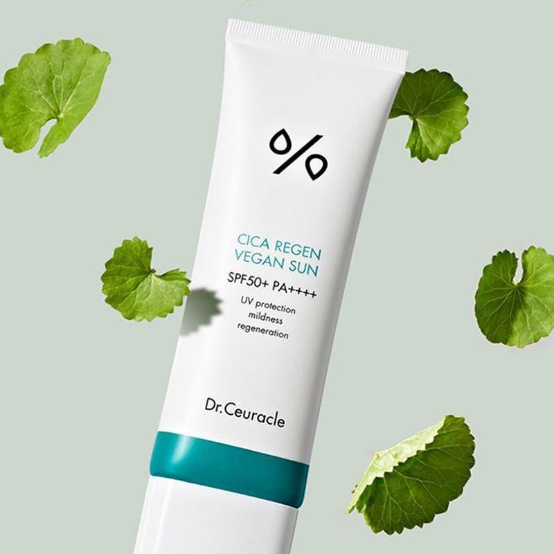 Dr.Ceuracle Cica Regen Vegan Sun SPF50+ PA++++ – 50ml | Vegan Chemical Sunscreen with Soothing Cica Barrier Dr.Ceuracle Cica Regen Vegan Sun SPF50+ PA++++ - 50 ml - Glam Global UKDr.Ceuracle