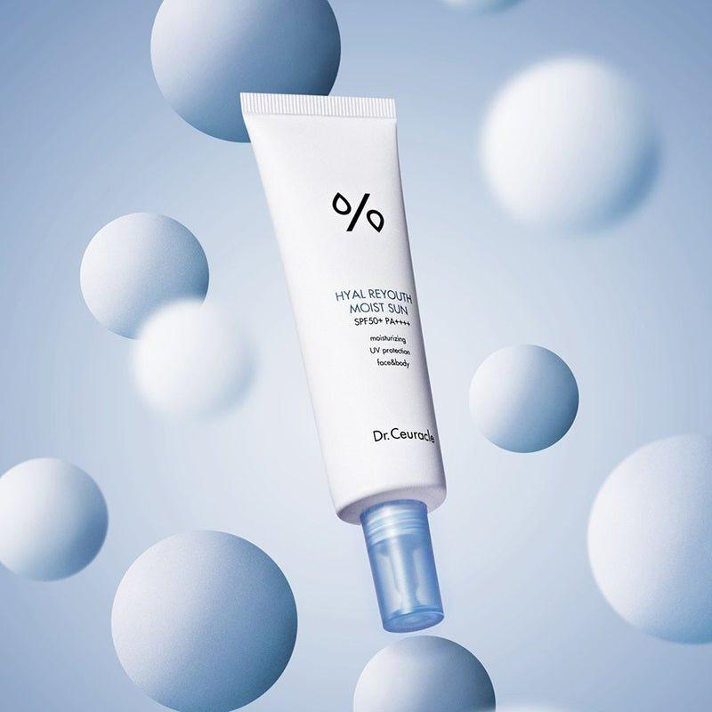 Dr.Ceuracle Hyal Reyouth Moist Sun SPF50+ PA++++ – 50ml | Hydrating Daily Sunscreen with 10-Hyaluronic Complex Dr.Ceuracle Hyal Reyouth Moist Sun SPF50+ PA++++ - 50 ml - Glam Global UKDr.Ceuracle