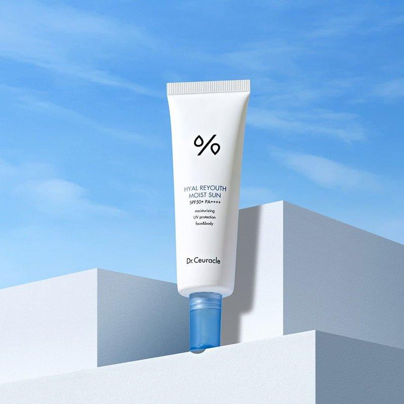 Dr.Ceuracle Hyal Reyouth Moist Sun SPF50+ PA++++ – 50ml | Hydrating Daily Sunscreen with 10-Hyaluronic Complex Dr.Ceuracle Hyal Reyouth Moist Sun SPF50+ PA++++ - 50 ml - Glam Global UKDr.Ceuracle