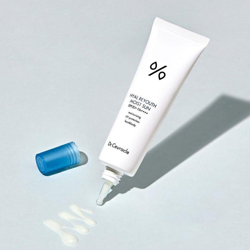 Dr.Ceuracle Hyal Reyouth Moist Sun SPF50+ PA++++ – 50ml | Hydrating Daily Sunscreen with 10-Hyaluronic Complex Dr.Ceuracle Hyal Reyouth Moist Sun SPF50+ PA++++ - 50 ml - Glam Global UKDr.Ceuracle