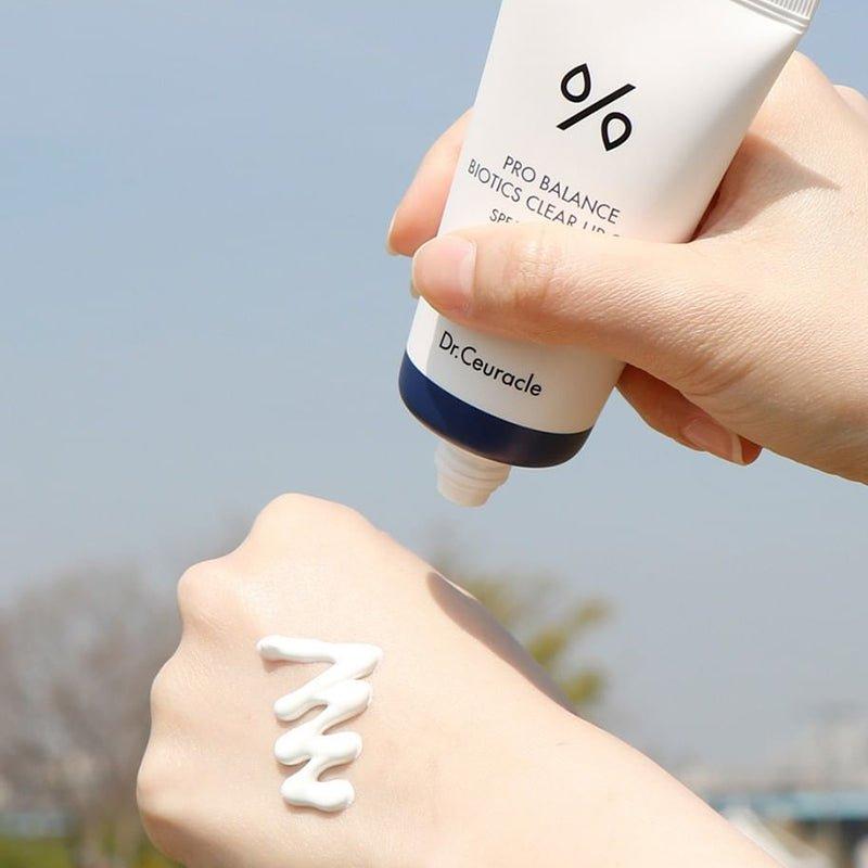 Dr.Ceuracle Pro Balance Biotics Clear Up Sun SPF50+ PA++++ – 50ml | Broad-Spectrum Daily Sunscreen with 6-Probiotics Complex Dr.Ceuracle Pro Balance Biotics Clear Up Sun SPF50+ PA++++ - 50 ml - Glam Global UKDr.Ceuracle