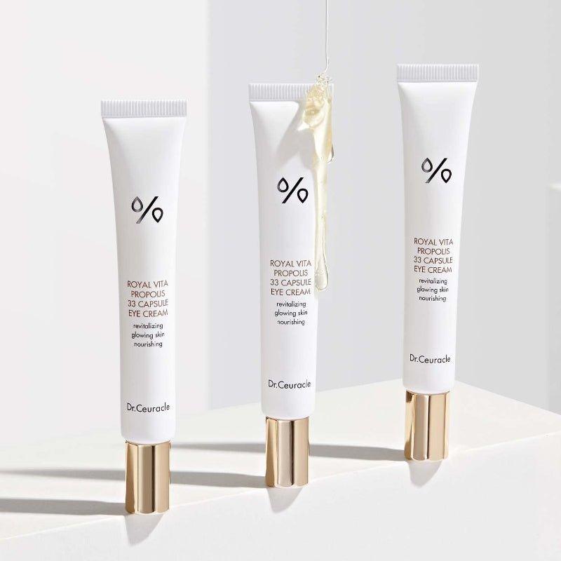 Dr.Ceuracle Royal Vita Propolis 33 Eye Cream – 20ml | Brightening & Hydrating Under-Eye Care with 33% Propolis & Golden Tip Dr.Ceuracle Royal Vita Propolis 33 Eye Cream - 20 ml - Glam Global UKDr.Ceuracle