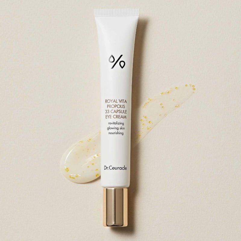 Dr.Ceuracle Royal Vita Propolis 33 Eye Cream – 20ml | Brightening & Hydrating Under-Eye Care with 33% Propolis & Golden Tip Dr.Ceuracle Royal Vita Propolis 33 Eye Cream - 20 ml - Glam Global UKDr.Ceuracle