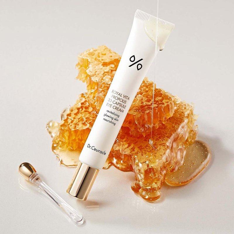 Dr.Ceuracle Royal Vita Propolis 33 Eye Cream – 20ml | Brightening & Hydrating Under-Eye Care with 33% Propolis & Golden Tip Dr.Ceuracle Royal Vita Propolis 33 Eye Cream - 20 ml - Glam Global UKDr.Ceuracle