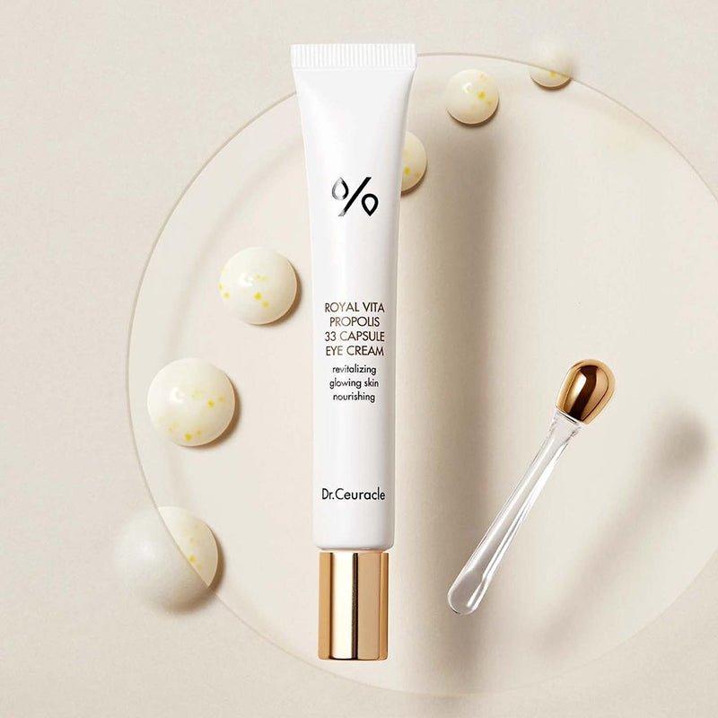 Dr.Ceuracle Royal Vita Propolis 33 Eye Cream – 20ml | Brightening & Hydrating Under-Eye Care with 33% Propolis & Golden Tip Dr.Ceuracle Royal Vita Propolis 33 Eye Cream - 20 ml - Glam Global UKDr.Ceuracle