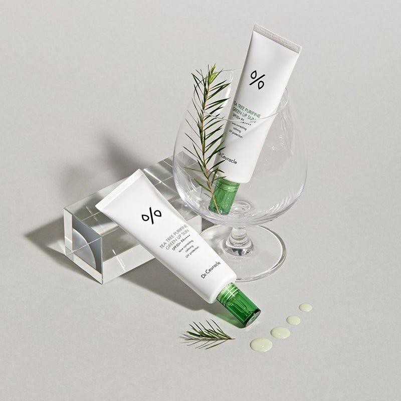 Dr.Ceuracle Tea Tree Purifine Green Up Sun – 50ml | SPF50+ Redness-Calming Sunscreen & Primer Dr.Ceuracle Tea Tree Purifine Green Up Sun SPF50 PA++++ - 50 ml - Glam Global UKDr.Ceuracle