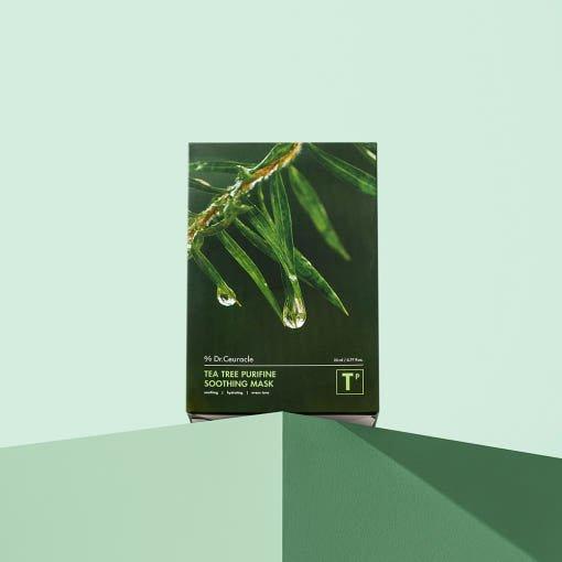 Dr.Ceuracle Tea Tree Purifine Soothing Mask – 23ml x 10ea | Calming & Hydrating Sheet Mask for Sensitive, Acne-Prone Skin Dr.Ceuracle Tea Tree Purifine Soothing Mask - 23ml/Sheet (10 Sheets/Box) - Glam Global UKDr.Ceuracle