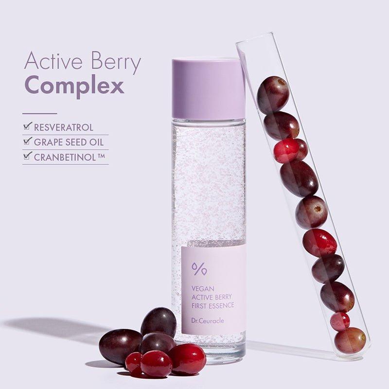 Dr.Ceuracle Vegan Active Berry First Essence – 150ml | Radiance-Boosting Vegan Hydration with Resveratrol & Phyto-Collagen Dr.Ceuracle Vegan Active Berry First Essence - 150 ml - Glam Global UKDr.Ceuracle