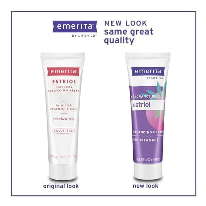 Emerita by Life-flo Estriol Balancing Cream with Vitamin E – 112g | Hormonal Support, Skin Nourishment & Paraben-Free Wellness Emerita by Life-flo Estriol Balancing Cream with Vitamin E - 4 fl oz (112g)
