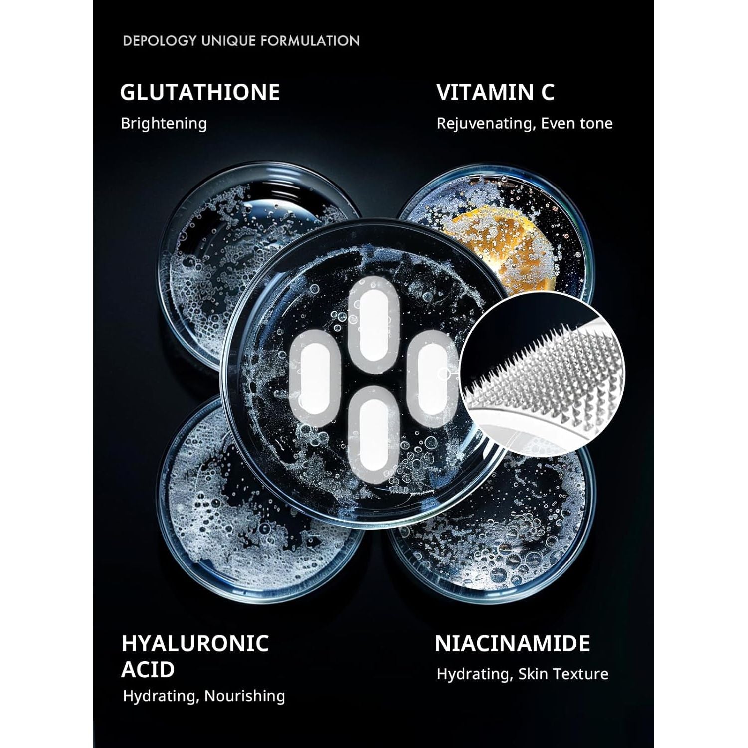 Depology Serum-Infused Brightening Micro Dart Patches – Pack of 12 | Vitamin C Patches for Dark Spots, Dull Skin Depology Serum-Infused Brightening Micro Dart Patches - 0.43 Oz (Pack of 12)