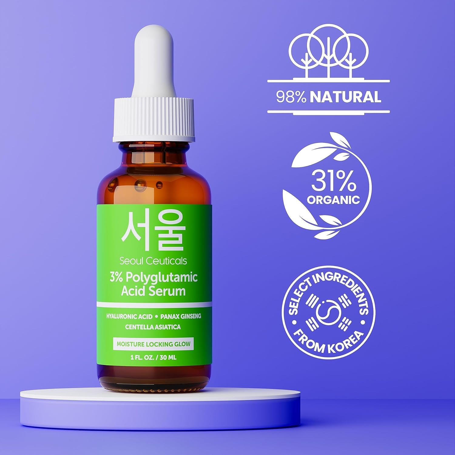 SeoulCeuticals 3% Polyglutamic Acid Serum – 30ml | Intense Hydration, Firming & Anti-Aging Boost SeoulCeuticals 3% Polyglutamic Acid Serum – 30ml | Intense Hydration, Firming & Anti-Aging Boost