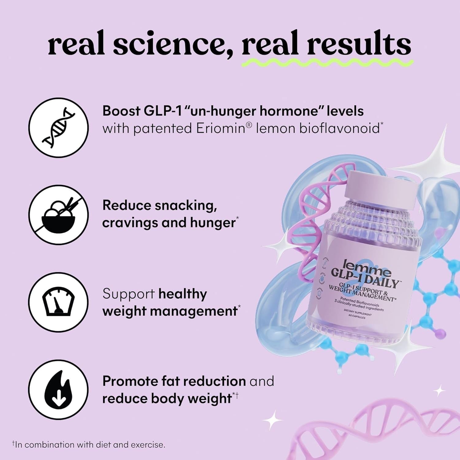 Lemme GLP-1 Daily – 60 Capsules  Plant-Based GLP-1 Support for Cravings, Metabolism Lemme GLP-1 Daily – GLP-1 Support and Weight Management –  60 Capsules