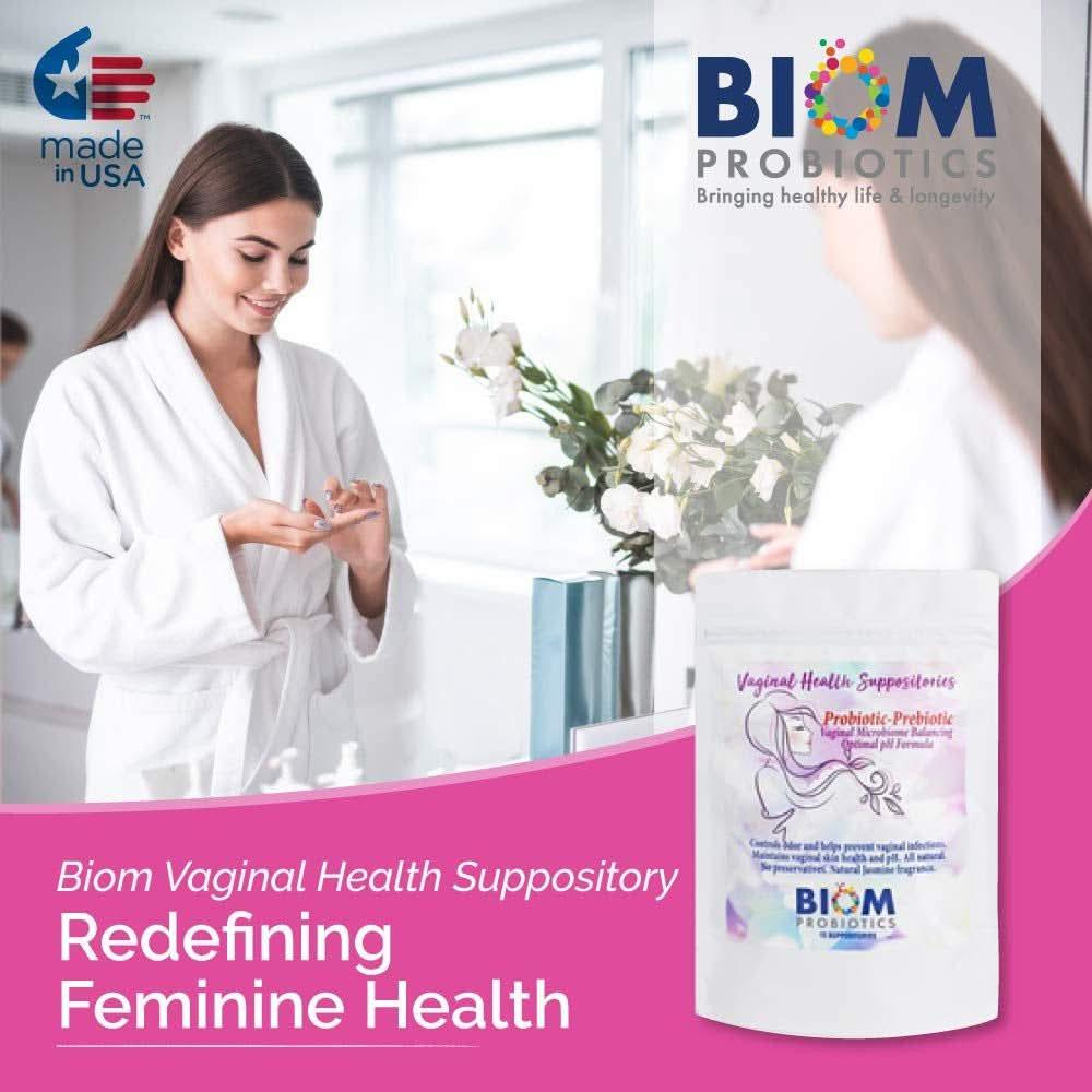 VagiBiom Vaginal Health Suppositories – 15 Suppositories | pH Balance & Vaginal Wellness VagiBiom Vaginal Health Suppositories – 15 Suppositories | pH Balance & Vaginal Wellness