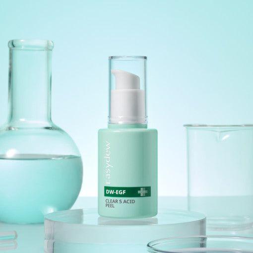 Easydew DW-EGF CLEAR 5 ACID PEEL – 30ml | Professional-Grade Exfoliation for Instant Glow Easydew DW - EGF CLEAR 5 ACID PEEL 30ml - Glam Global UKEasydew