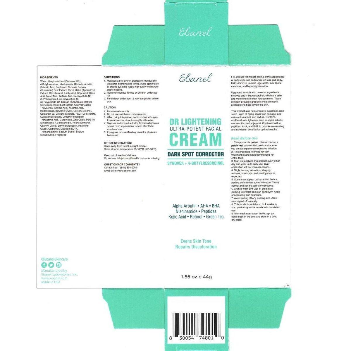 Ebanel Ultra Potent Facial Cream Dark Spot Remover – 44g | Targeted Treatment for Even Skin Tone & Radiance Ebanel Ultra Potent Facial Cream Dark Spot Remover - 44ml - Glam Global UKEbanel