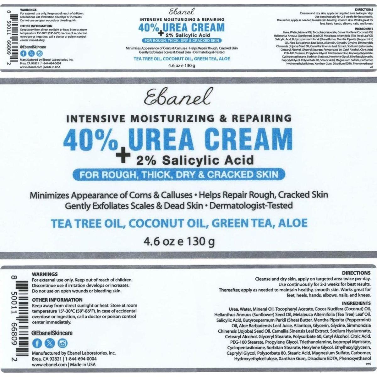 Ebanel Urea Cream 40% - 130ml | Intensive Moisturizing & Exfoliating Foot Treatment Ebanel Urea Cream 40% - 130g - Glam Global UKEbanel