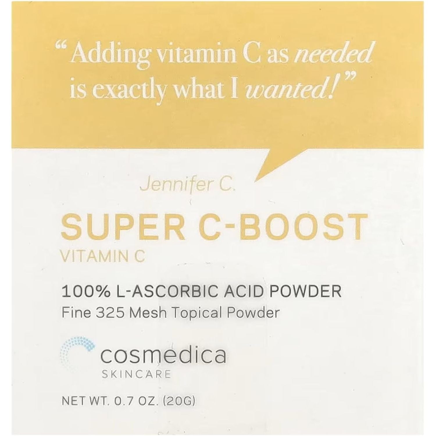 Cosmedica Skincare Super C-Boost 100% L-Ascorbic Acid Powder – 20g | Pure Vitamin C to Brighten, Firm & Protect Cosmedica Skincare Super C-Boost 100% L-Ascorbic Acid Powder – 20g | Pure Vitamin C to Brighten, Firm & Protect