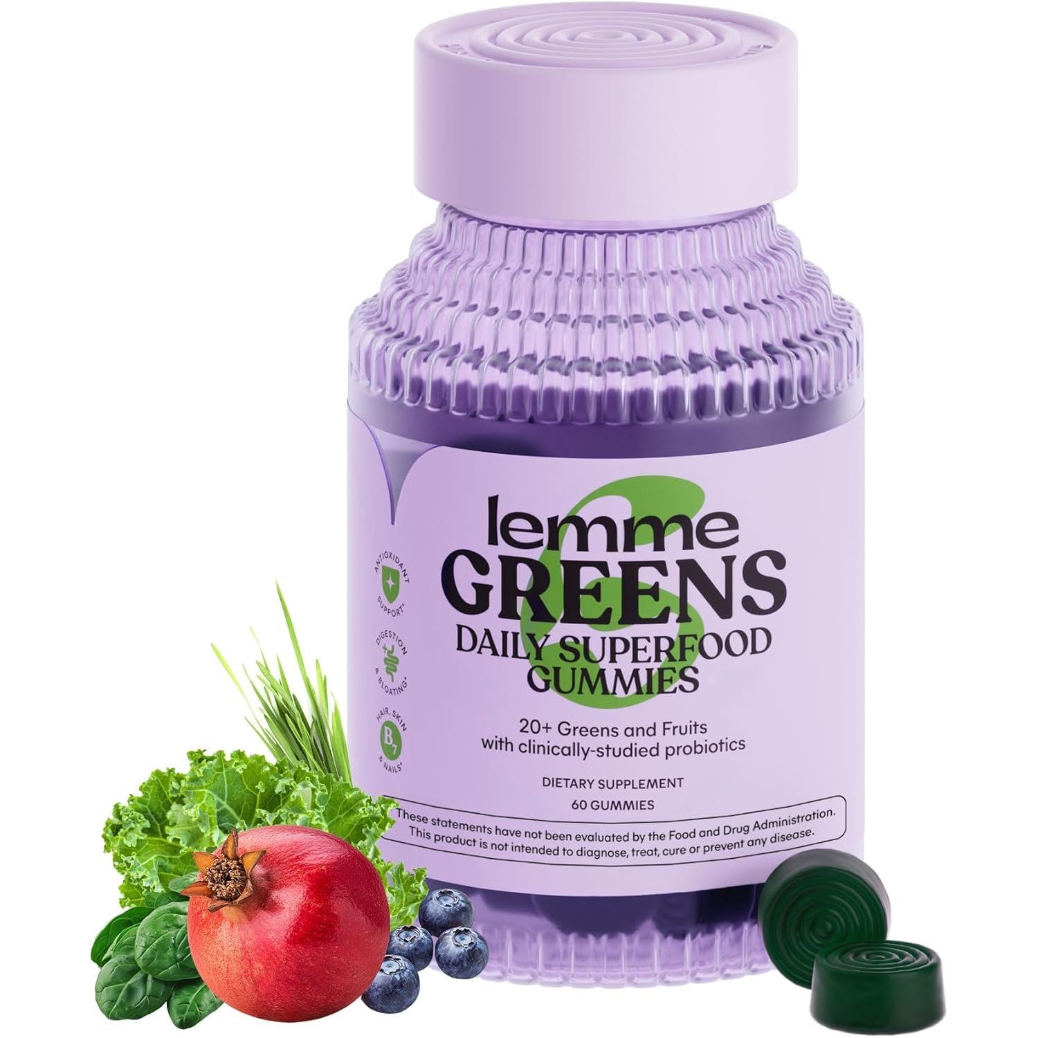 Lemme Greens Superfood Gummies – 60 Count | Gut Health, Debloat & Daily Energy Support Lemme Greens Superfood Gummies – 60 Count | Gut Health, Debloat & Daily Energy Support