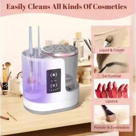 Electric Makeup Brush Cleaner – Fast, Rechargeable Brush Cleaner & Dryer for Flawless Application Electric Makeup Brush Cleaner - Glam Global UKGlam Global UK