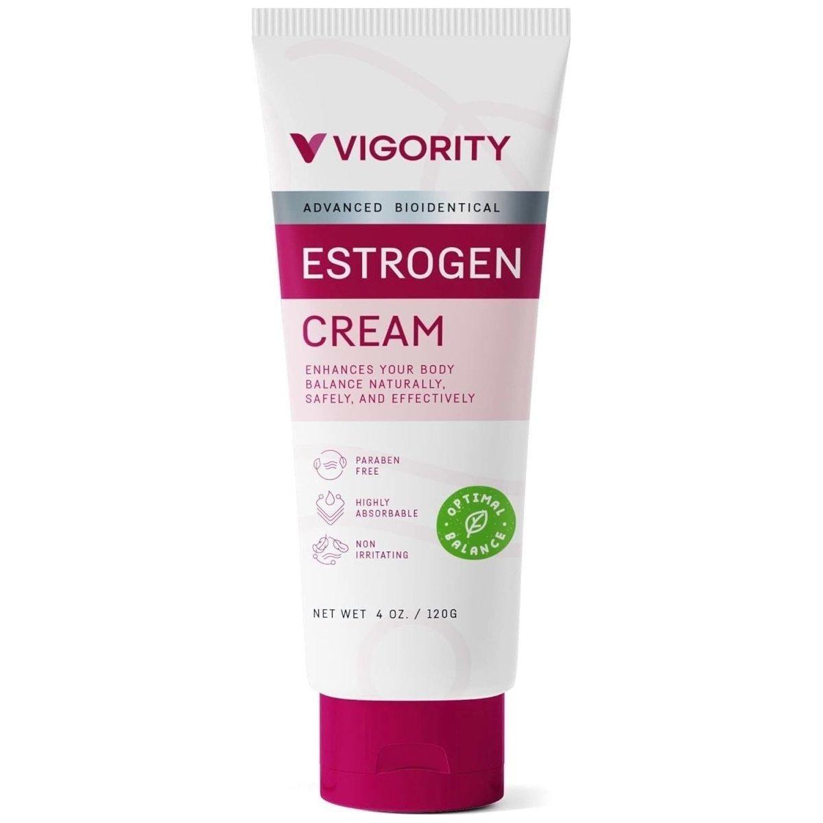 Vigority Estrogen Cream Natural Bioidentical - 120ml | Menopause & Hormone Balance Support Vigority Estrogen Cream Natural Bioidentical 3 - Month Supply - 120ml - Glam Global UKVigority
