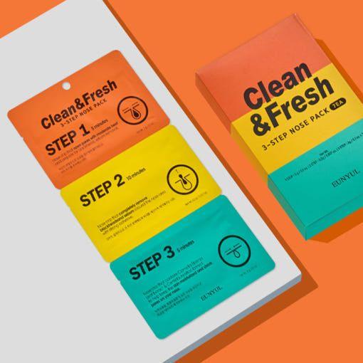 EUNYUL Clean & Fresh Nose Pack (3 Steps) – 7 Pack | Deep Pore Cleansing & Sebum Control EUNYUL Clean & Fresh Nose Pack (3 Steps) - 7 Pack - Glam Global UKEUNYUL