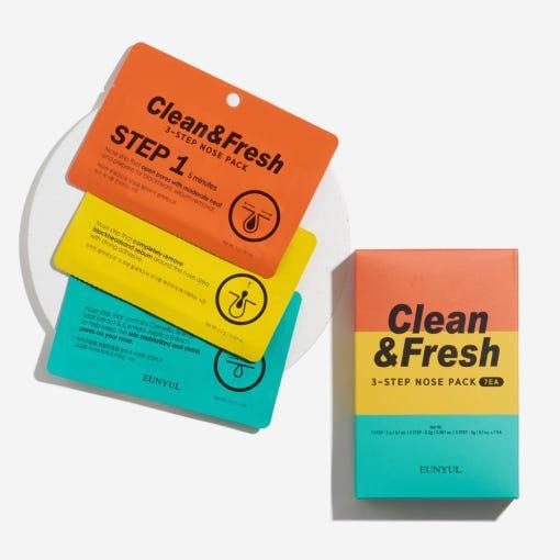EUNYUL Clean & Fresh Nose Pack (3 Steps) – 7 Pack | Deep Pore Cleansing & Sebum Control EUNYUL Clean & Fresh Nose Pack (3 Steps) - 7 Pack - Glam Global UKEUNYUL