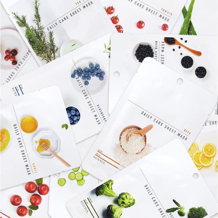 EUNYUL Daily Care Facial Sheet Mask – 22ml × 10ea (12 Types) | Hydrating & Nourishing Skincare EUNYUL Daily Care Facial Sheet Mask 22ml*10ea (12 - type) - Glam Global UKEUNYUL