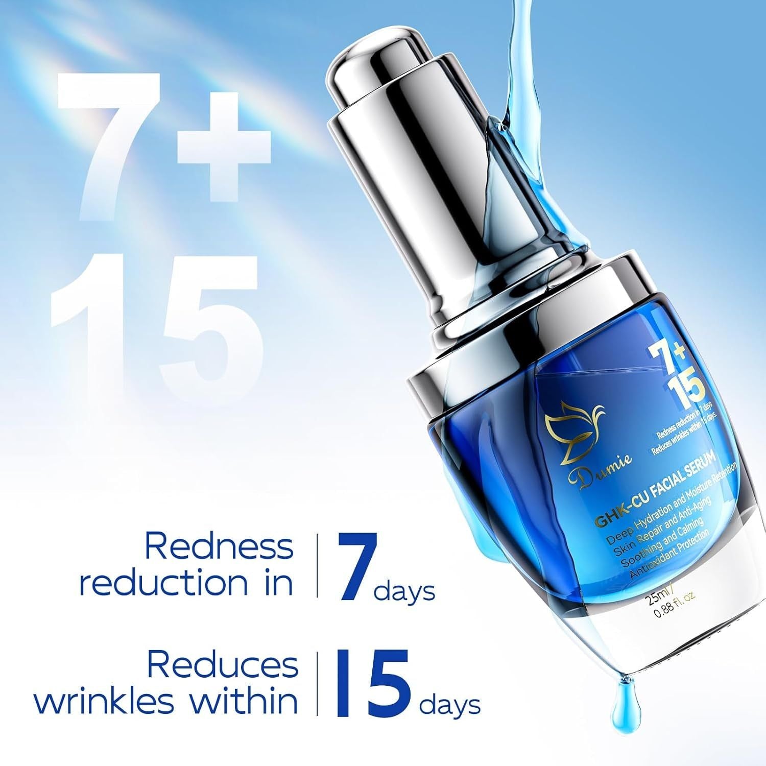 Dumie GHK-Cu Copper Peptide Serum - 25ml | Anti-Aging, Firming & Hydrating Elixir Dumie GHK-Cu Copper Peptide Serum - 25ml | Anti-Aging, Firming & Hydrating Elixir