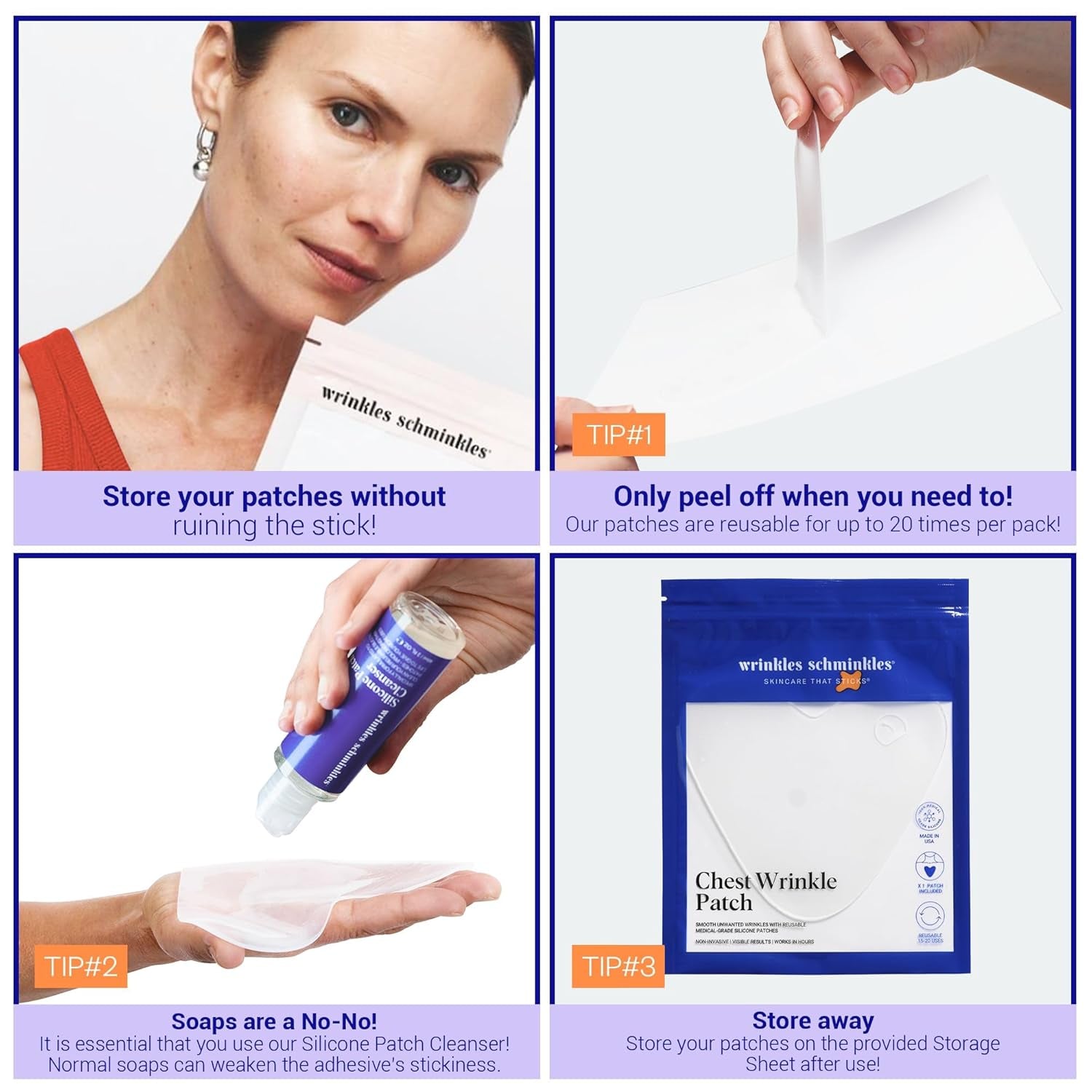 Wrinkles Schminkles Chest Wrinkle Patch – 1 Pack | Reusable Medical Grade Silicone for Smoother, Younger-Looking Skin Wrinkles Schminkles Chest Wrinkle Patch – 1 Pack | Reusable Medical Grade Silicone for Smoother, Younger-Looking Skin
