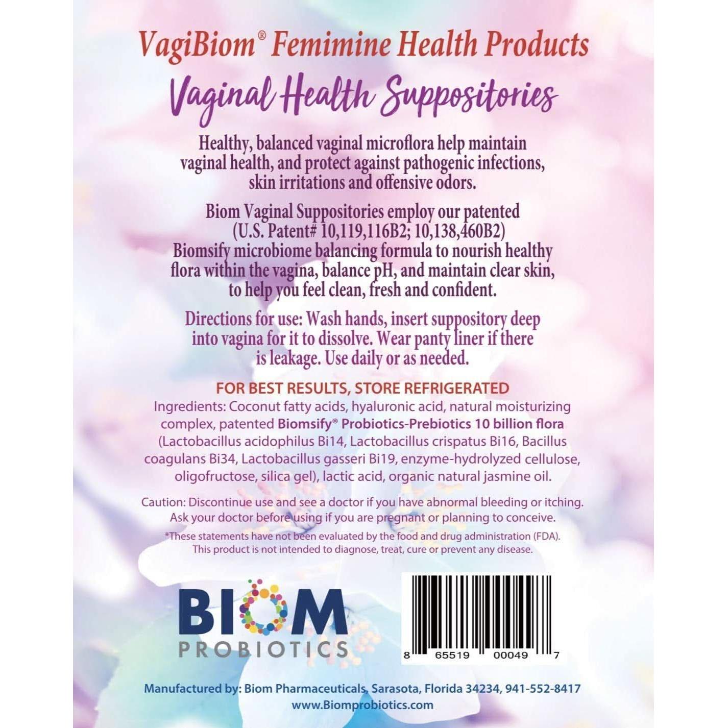 VagiBiom Vaginal Health Suppositories – 15 Suppositories | pH Balance & Vaginal Wellness VagiBiom Vaginal Health Suppositories – 15 Suppositories | pH Balance & Vaginal Wellness