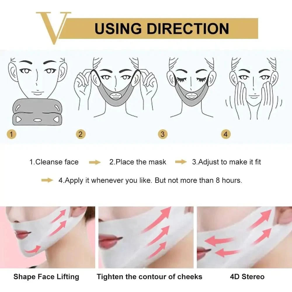 Face Lifting V Shape Slimming Mask | Define Jawline & Sculpt Facial Contours Face Lifting V Shape Slimming Mask - Glam Global UKGlam Global UK