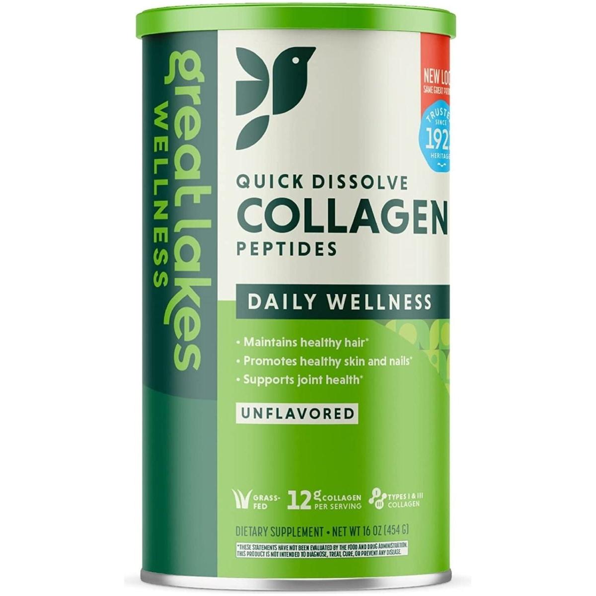 Great Lakes Wellness Collagen Peptides Powder – 454g | Types I & III Collagen for Skin, Hair, Nails & Joint Support Great Lakes Wellness Collagen Peptides Powder 16 oz - 454 g - Glam Global UKGreat Lakes Wellness