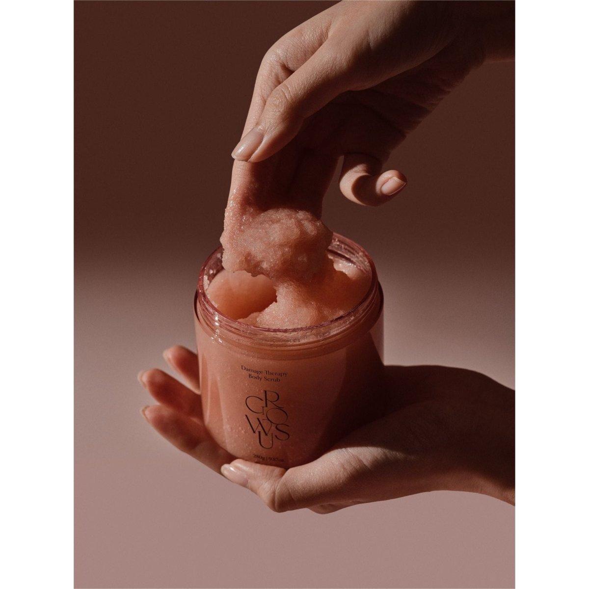 GROWUS Damage Therapy Body Scrub – 200g | Exfoliating & Hydrating Salt Scrub for Glowing Skin GROWUS Damage Therapy Body Scrub - 280g | Gentle Exfoliation & Deep Hydration - Glam Global UKGROWUS