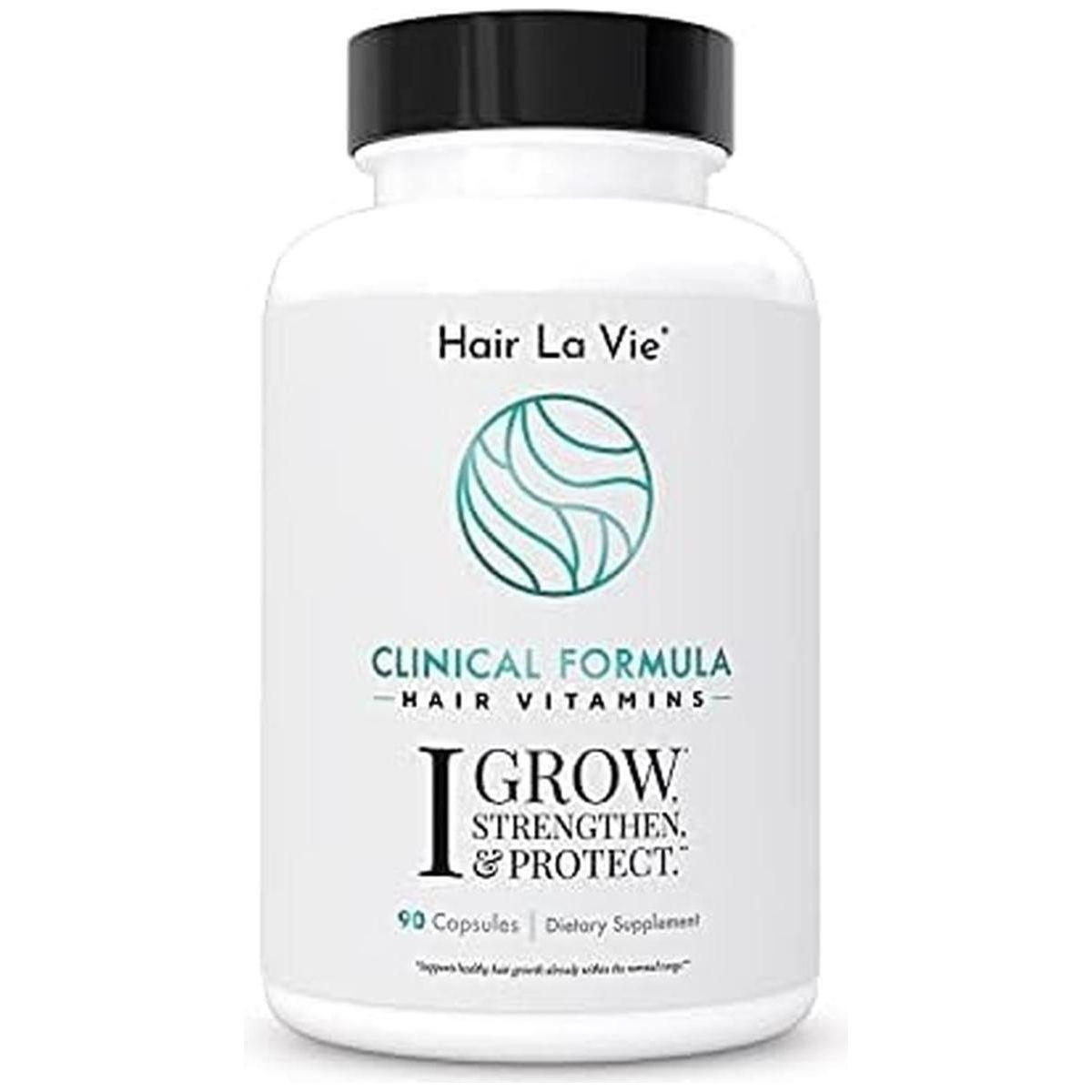 Hair La Vie Clinical Formula Hair Growth Vitamins – 90 Capsules | Biotin, Collagen & Saw Palmetto for Thicker, Stronger Hair Hair La Vie Clinical Formula Hair Growth Vitamins with Biotin 5000Mcg - 90 Count - Glam Global UKHair La Vie