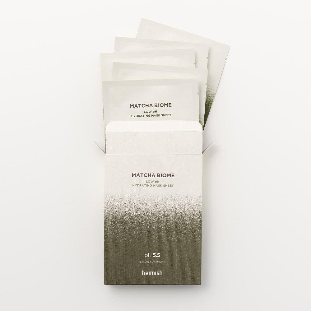HEIMISH Matcha Biome Low pH Hydrating Mask Sheet – 30ml | Calming, Moisturising & Skin Barrier Support HEIMISH Matcha Biome Low pH Hydrating Mask Sheet - 30ml x 5ea | Soothing & Moisturizing Care - Glam Global UKheimish