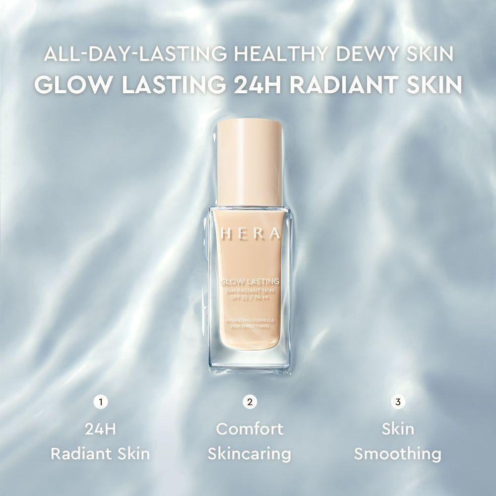 HERA Glow Lasting 24H Radiant Skin Foundation SPF22/PA++ – 30g | Dewy Glow & Skin-Caring Formula HERA Glow Lasting 24H Radiant Skin Foundation SPF22/PA++ 30g - Glam Global UKHERA