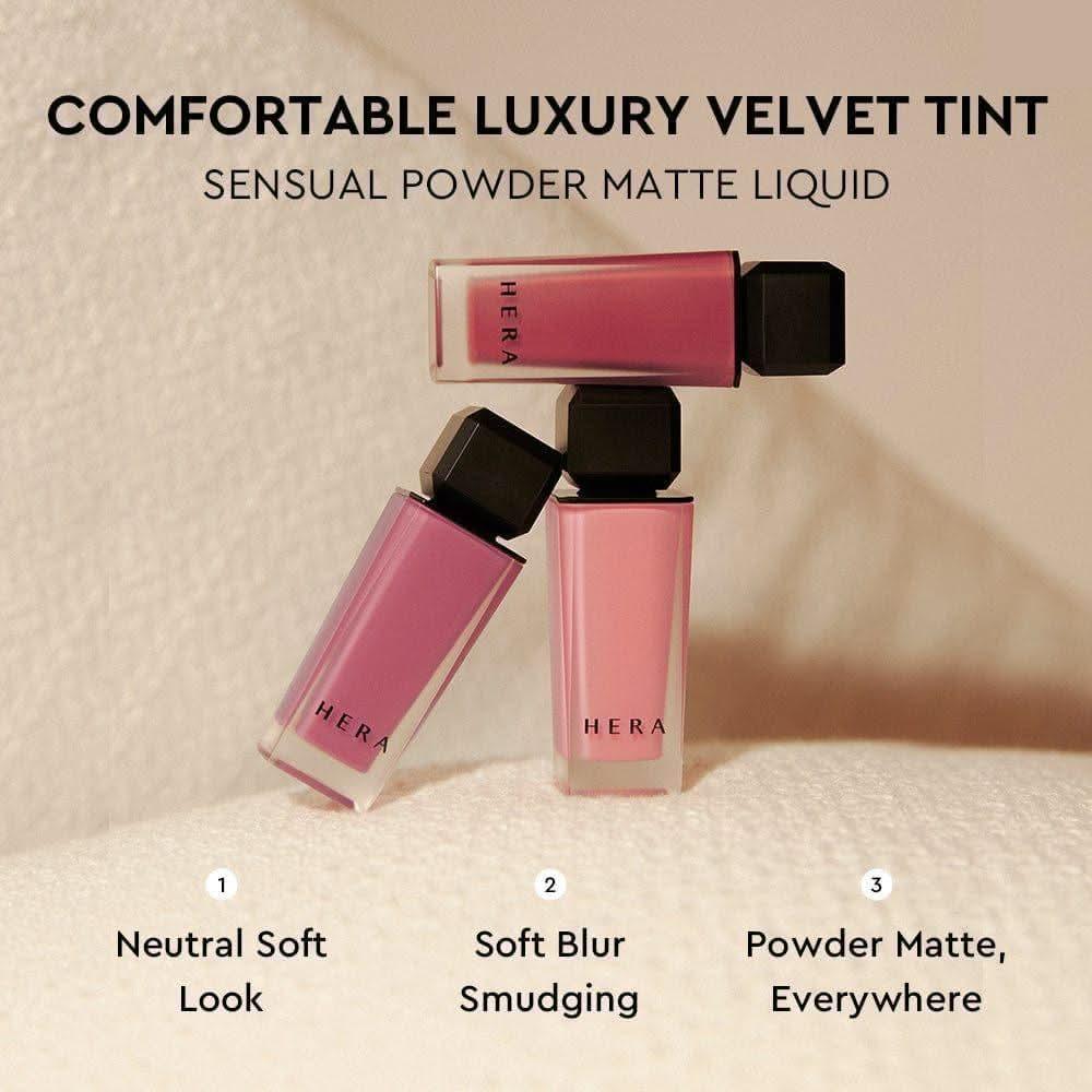 HERA Sensual Powder Matte Liquid – 5g | Velvet-Soft Matte for Lips, Cheeks & Eyes HERA Sensual Powder Matte Liquid | Neutral Soft Look with Velvet Finish 5g - Glam Global UKHERA