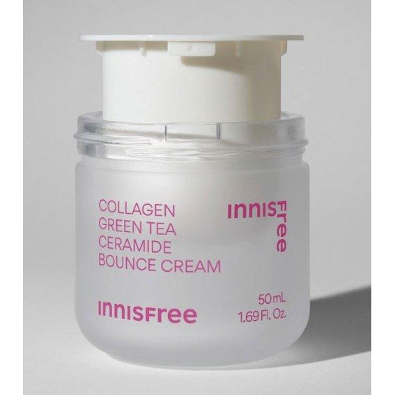 innisfree Collagen Green Tea Ceramide Bounce Cream (Refill) - 50ml | Firming & Smoothing Hydration innisfree Collagen Green Tea Ceramide Bounce Cream 50ml (Refill) - Glam Global UKinnisfree