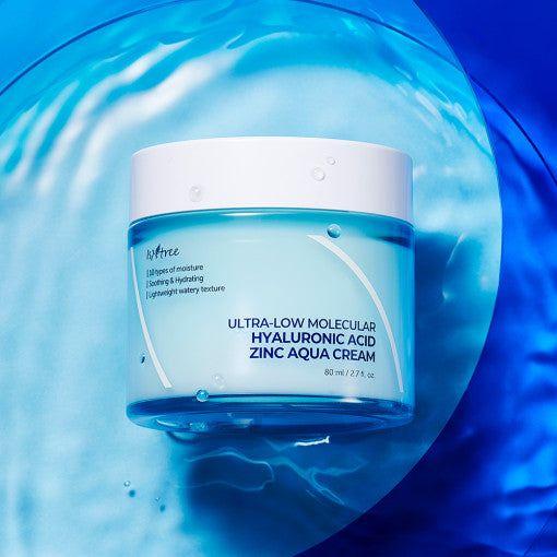 Isntree Ultra-Low Molecular Hyaluronic Acid Zinc Aqua Cream – 80ml | Deep Hydration & Pore-Refining Moisturizer Isntree Ultra - Low Molecular Hyaluronic Acid Zinc Aqua Cream 80ml - Glam Global UKIsntree