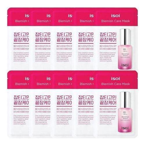 isoi Bulgarian Rose Blemish Care Mask 20ml x 10ea – Eraser Mask, Rose Oil, Centella, Olive Extract | Clear & Smooth Skin isoi Bulgarian Rose Blemish Care Mask 20ml x 10ea – Eraser Mask, Rose Oil, Centella, Olive Extract - Glam Global UKisoi