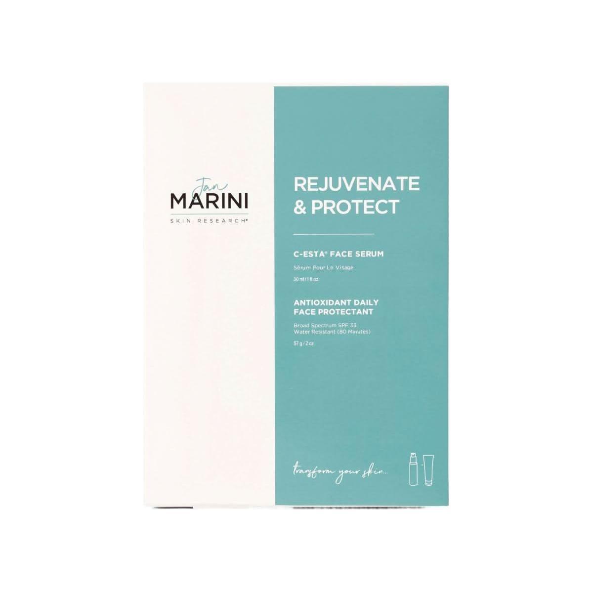 Jan Marini Rejuvenate and Protect Set | C-ESTA Vitamin C Serum + Antioxidant Daily Face Protectant SPF 33 Jan Marini Rejuvenate and Protect with Antioxidant Daily Face Protectant SPF 33 | Vitamin C & C - ESTA Serum Set - Glam Global UKJan Marini