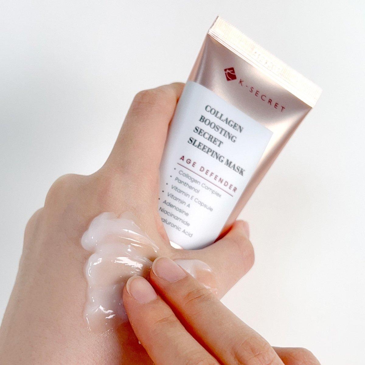 K-SECRET Collagen Boosting Secret Sleeping Mask – 60ml | Overnight Firming & Brightening Treatment K - SECRET Collagen Boosting Secret Sleeping Mask 60ml - Glam Global UKK - SECRET